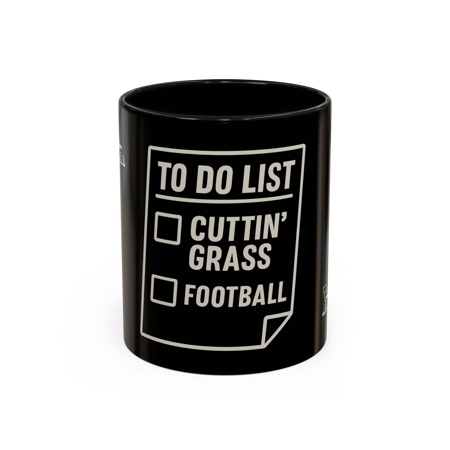 Weekend To-Do List Mug – Cuttin’ Grass & Football | Funny Lawn Care Gift