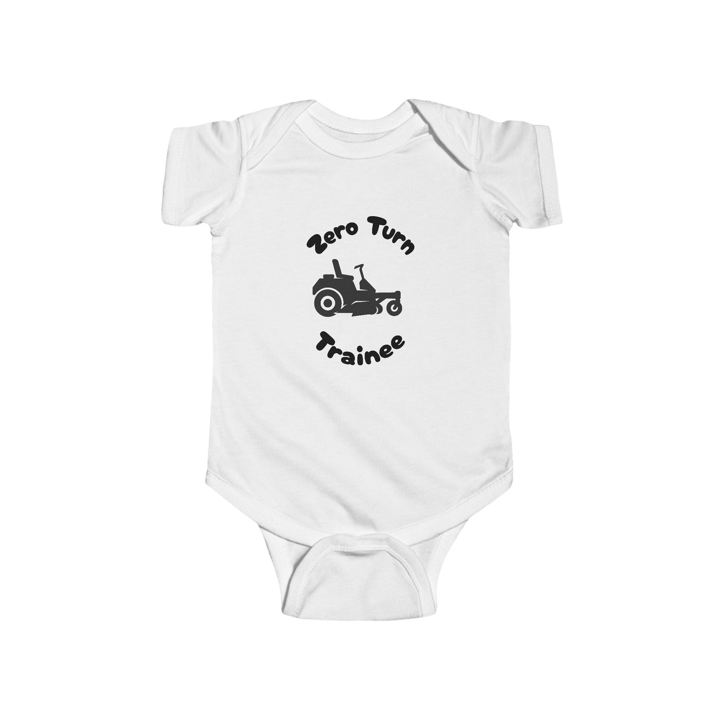 Zero Turn Trainee Baby Bodysuit – Funny Lawn Mower Baby Outfit for Future Grass Cutters