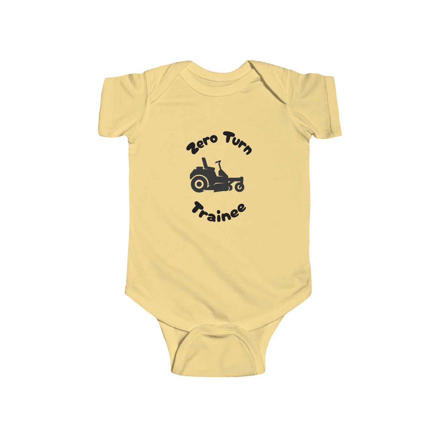Zero Turn Trainee Baby Bodysuit – Funny Lawn Mower Baby Outfit for Future Grass Cutters