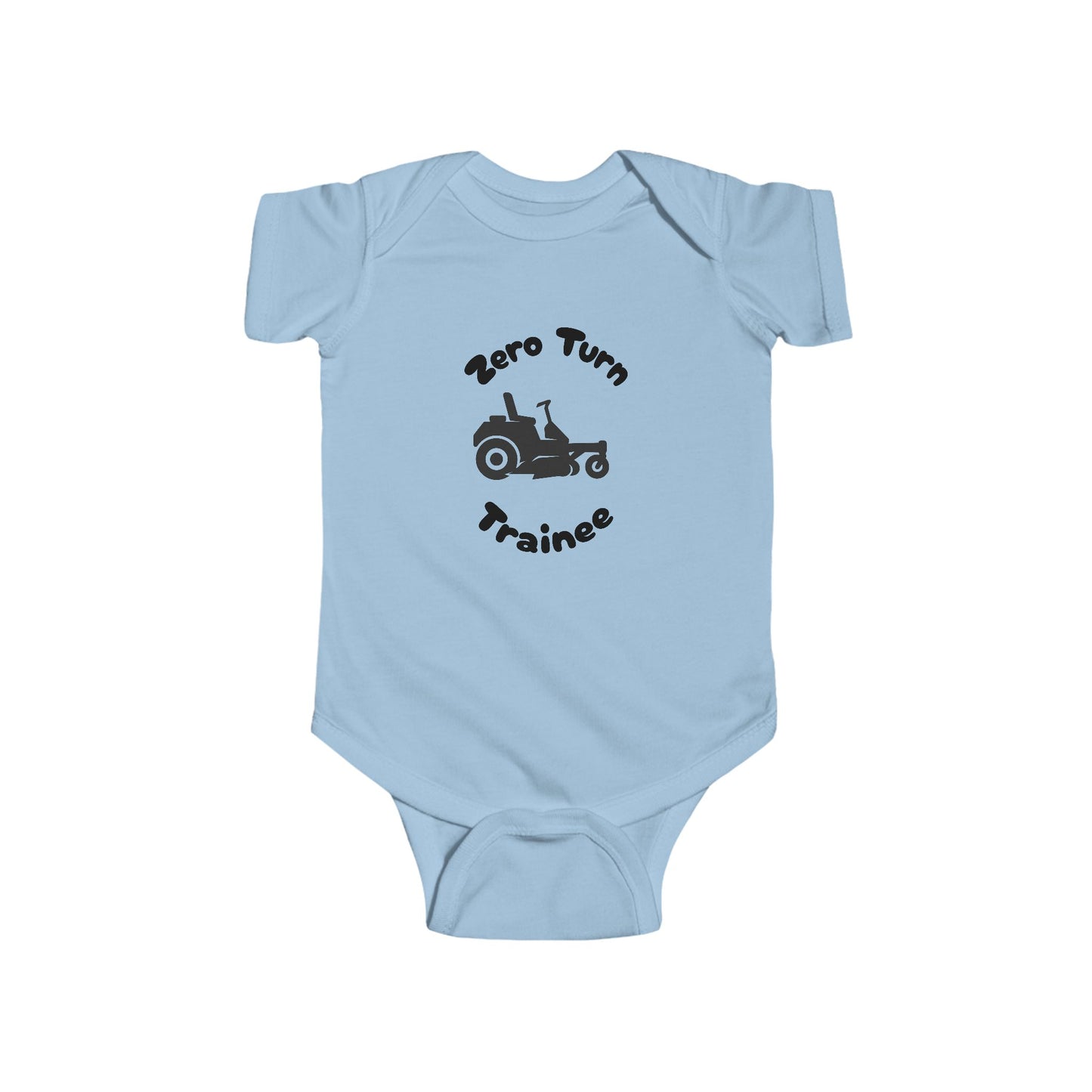 Zero Turn Trainee Baby Bodysuit – Funny Lawn Mower Baby Outfit for Future Grass Cutters