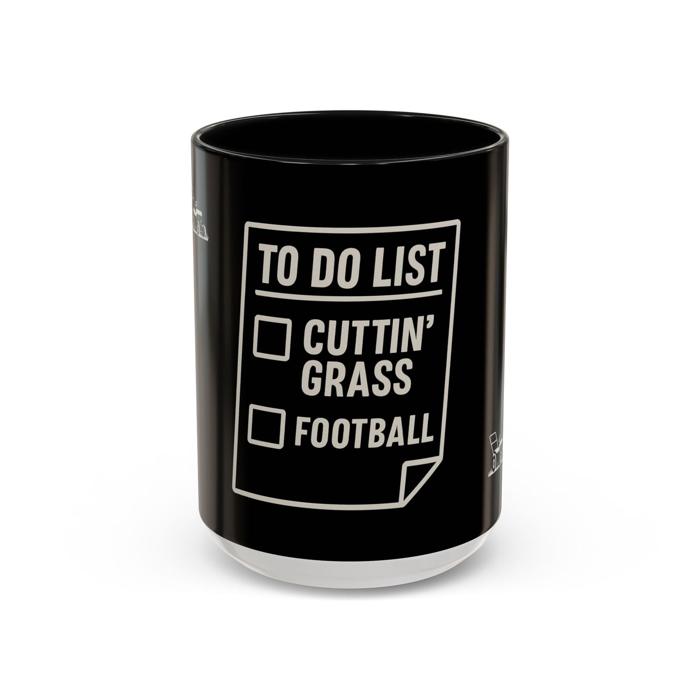 Weekend To-Do List Mug – Cuttin’ Grass & Football | Funny Lawn Care Gift