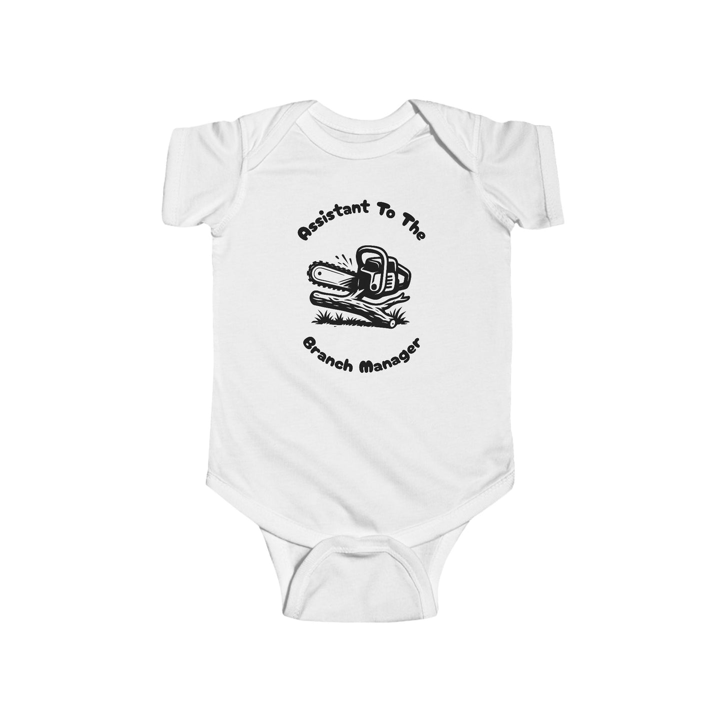 Assistant to the Branch Manager – Funny Chainsaw Baby Onesie for Lawn & Tree Pros