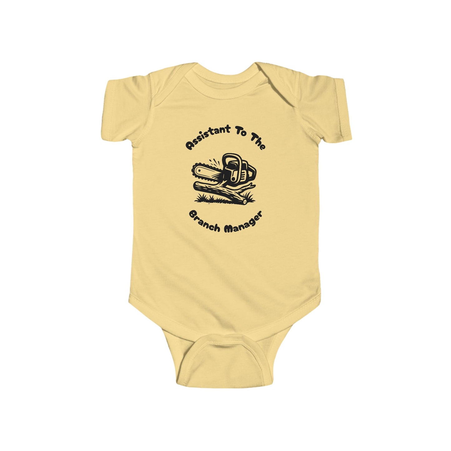 Assistant to the Branch Manager – Funny Chainsaw Baby Onesie for Lawn & Tree Pros