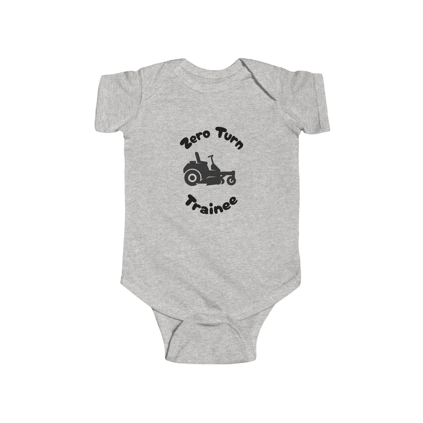 Zero Turn Trainee Baby Bodysuit – Funny Lawn Mower Baby Outfit for Future Grass Cutters