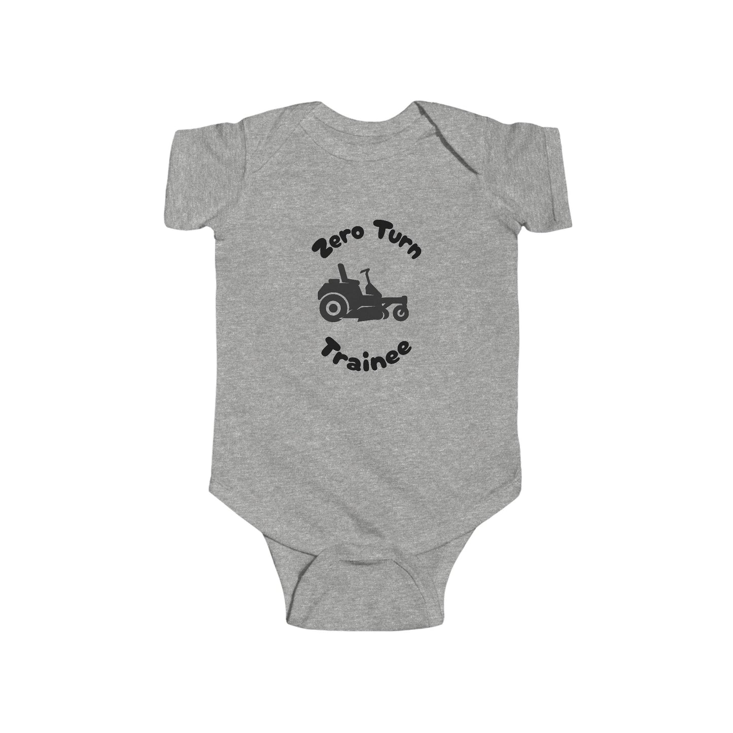 Zero Turn Trainee Baby Bodysuit – Funny Lawn Mower Baby Outfit for Future Grass Cutters