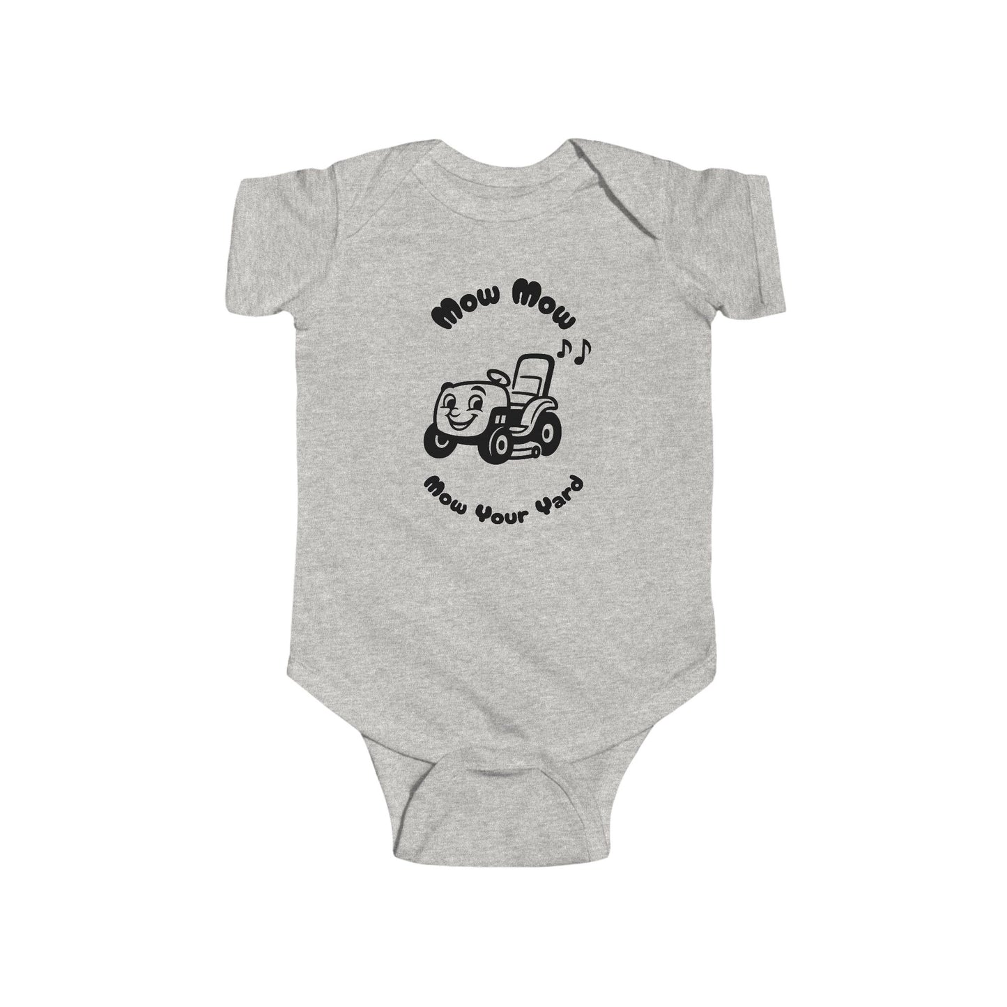 Mow Mow Mow Your Yard Baby Onesie – Funny Lawn Mower Bodysuit