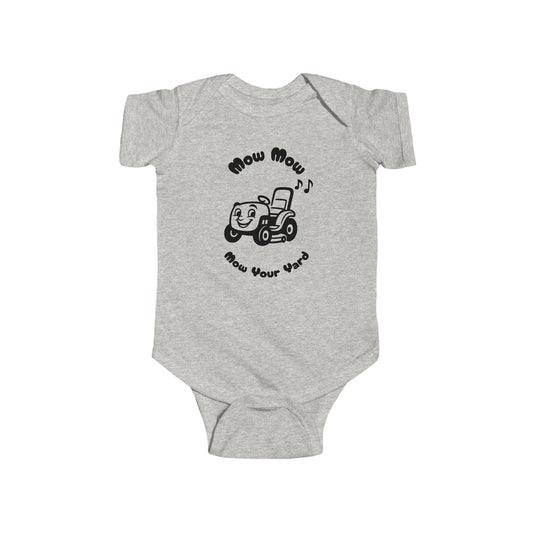 Mow Mow Mow Your Yard Baby Onesie – Funny Lawn Mower Bodysuit