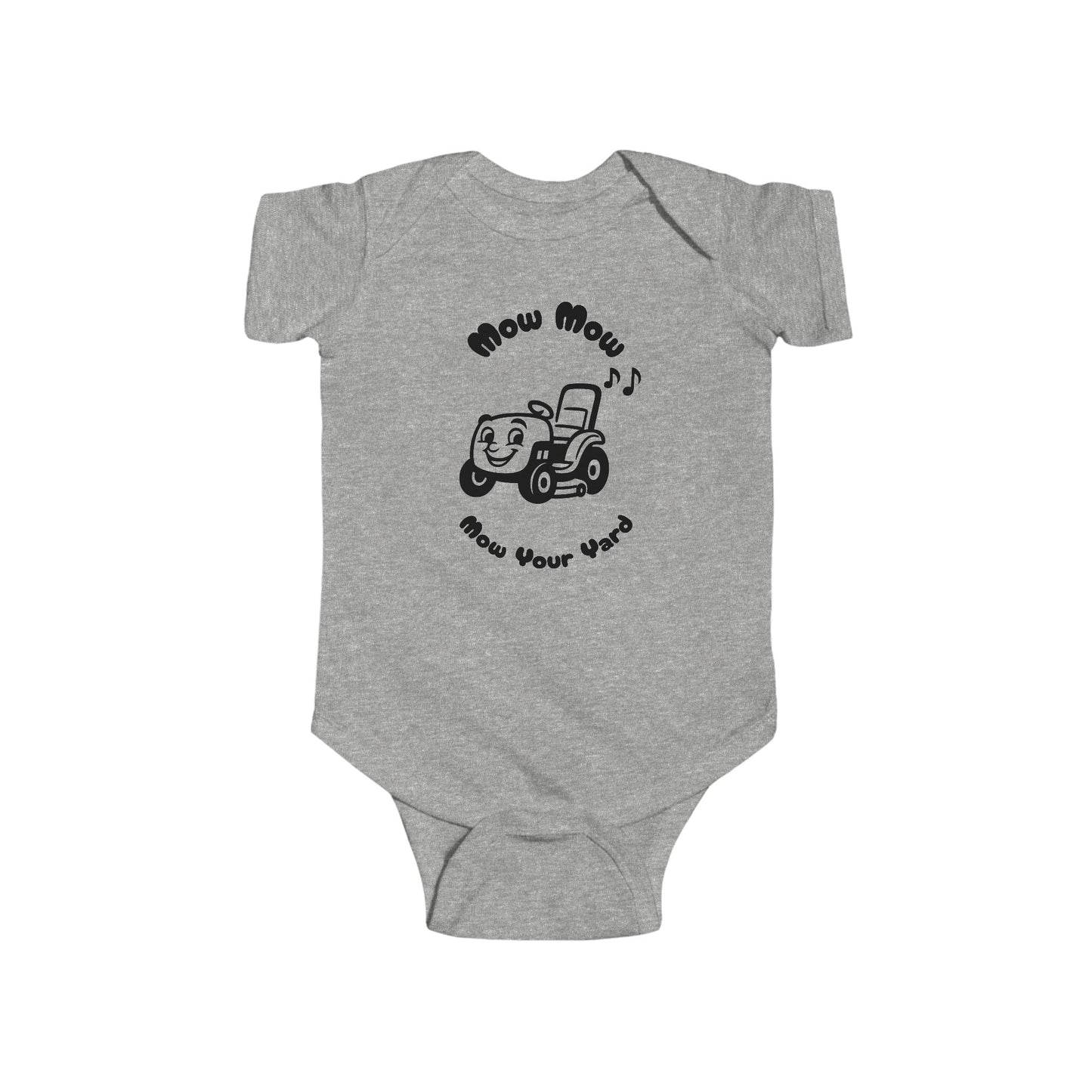Mow Mow Mow Your Yard Baby Onesie – Funny Lawn Mower Bodysuit