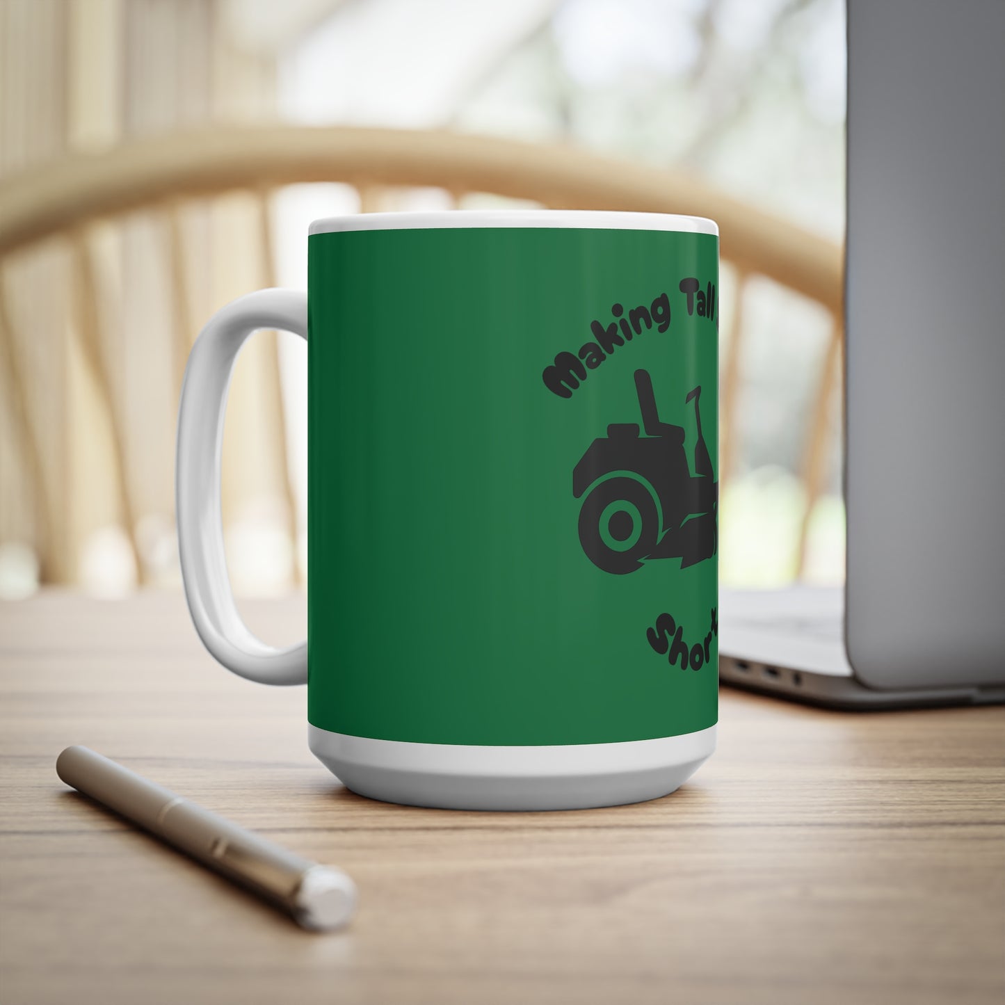 Making Tall Stuff Short Lawn Mower Coffee Mug – Funny Zero-Turn Cup for Landscapers, Lawn Pros, and Yard Work Lovers