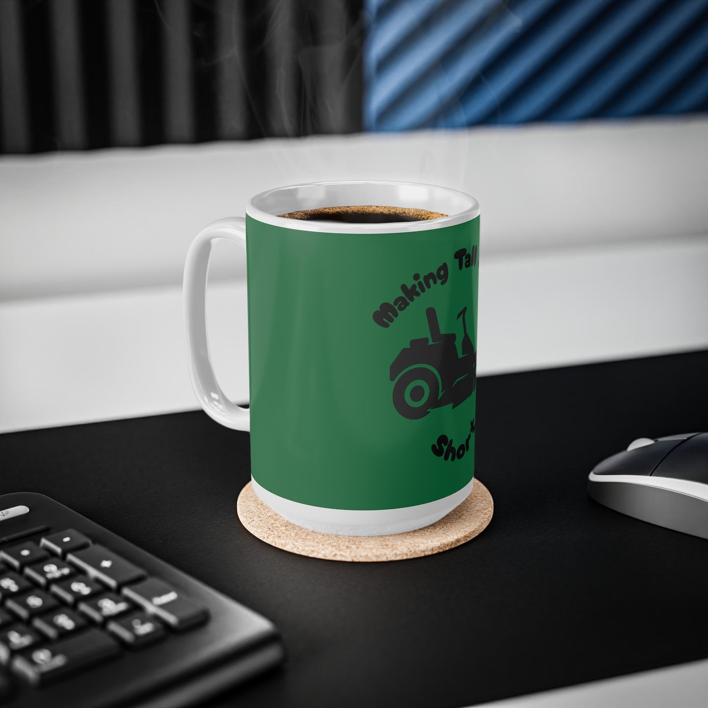 Making Tall Stuff Short Lawn Mower Coffee Mug – Funny Zero-Turn Cup for Landscapers, Lawn Pros, and Yard Work Lovers