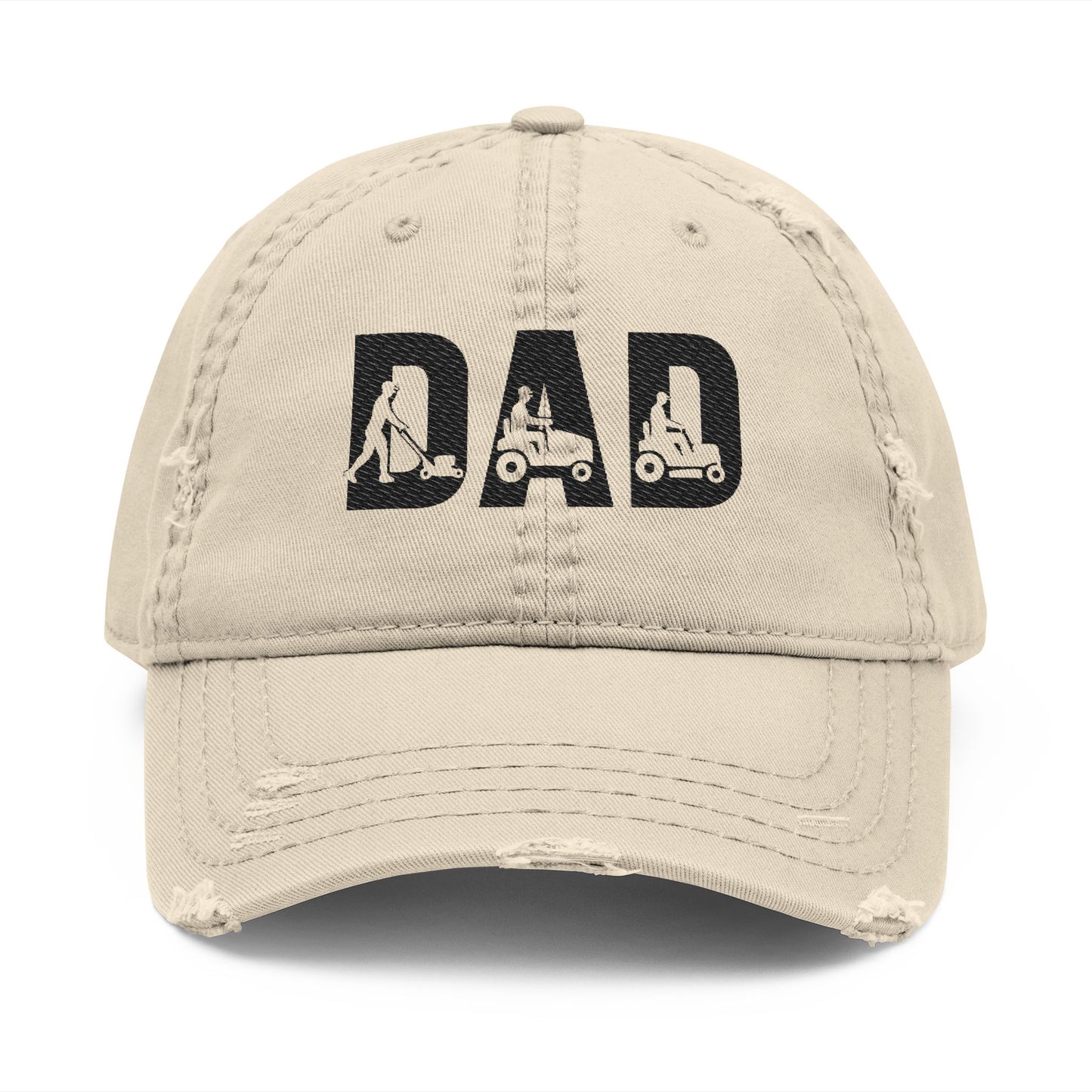 DAD Mower Distressed Hat – Funny Lawn Care Cap for Yard Dads