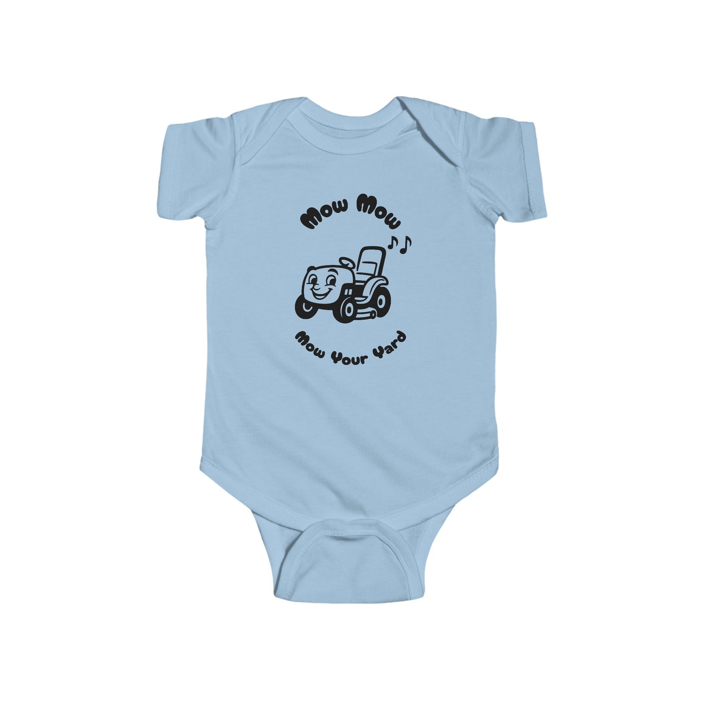 Mow Mow Mow Your Yard Baby Onesie – Funny Lawn Mower Bodysuit